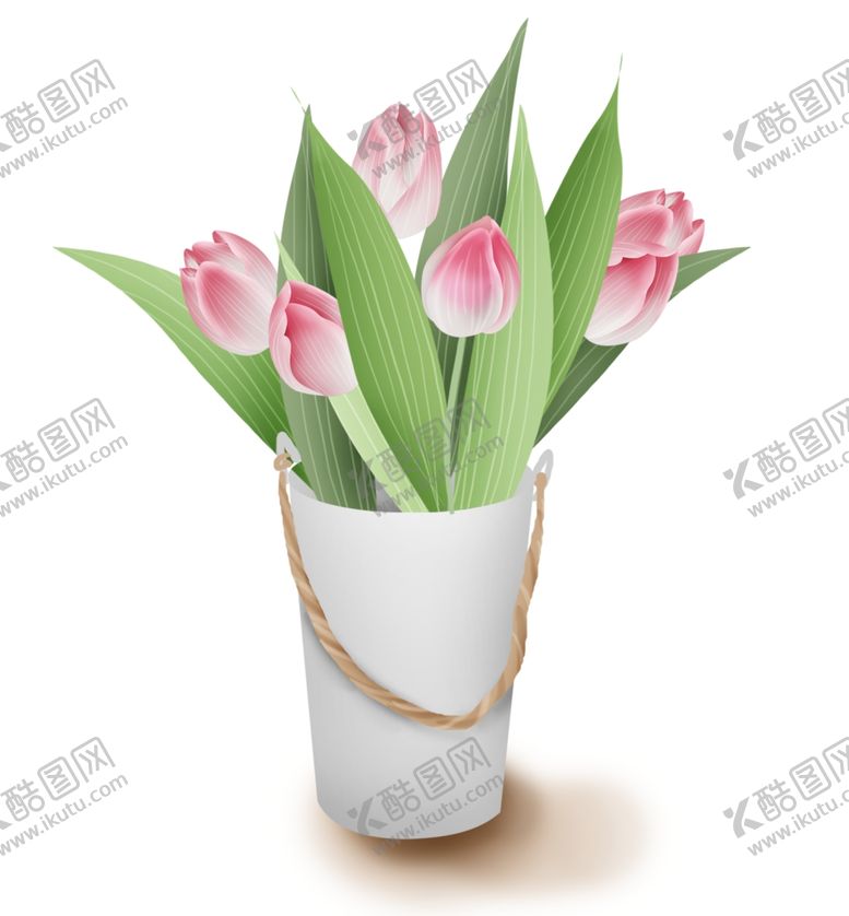 编号：37044509201937158750【酷图网】源文件下载-郁金香盆栽插画