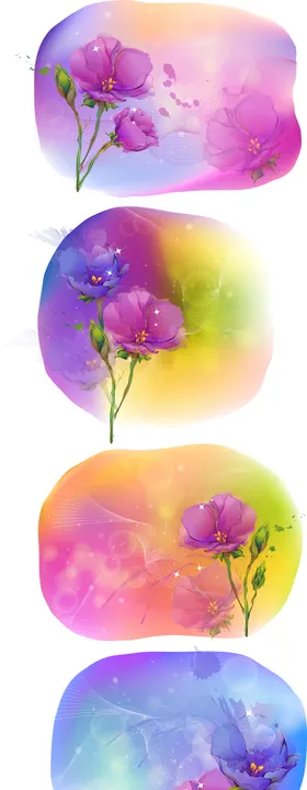 矢量花朵背景
