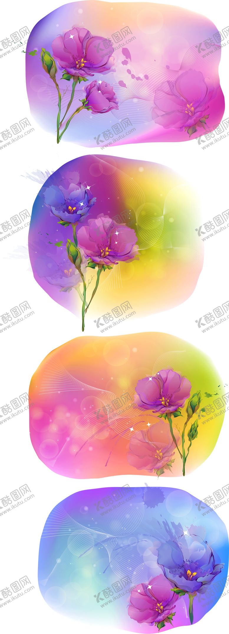 编号：27816307061214165726【酷图网】源文件下载-矢量花朵背景