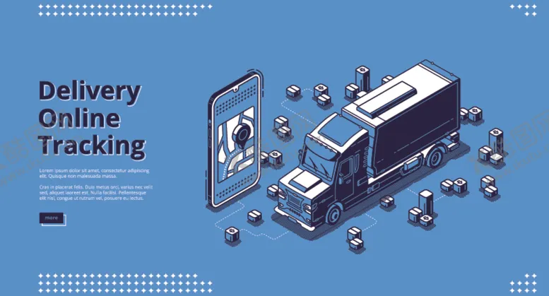 编号：69709509231043426694【酷图网】源文件下载-快递物流定位追踪概念插画设计