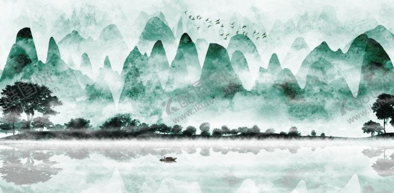 编号：42594010261103037033【酷图网】源文件下载-水墨山水