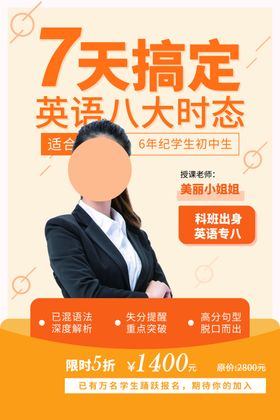 英语培训教育活动宣传海报素材