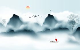 水墨背景墙
