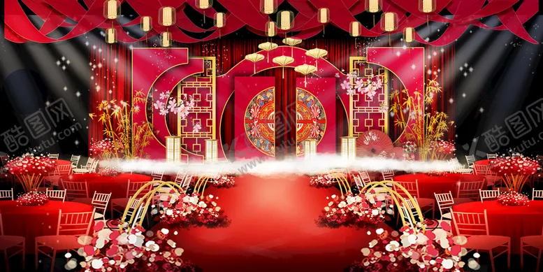 编号：61405309150654357804【酷图网】源文件下载-中式婚礼效果图