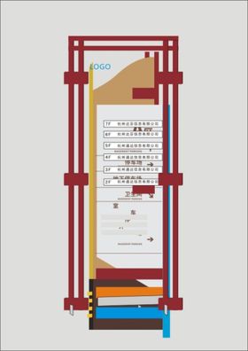 大型学校楼层导向制作