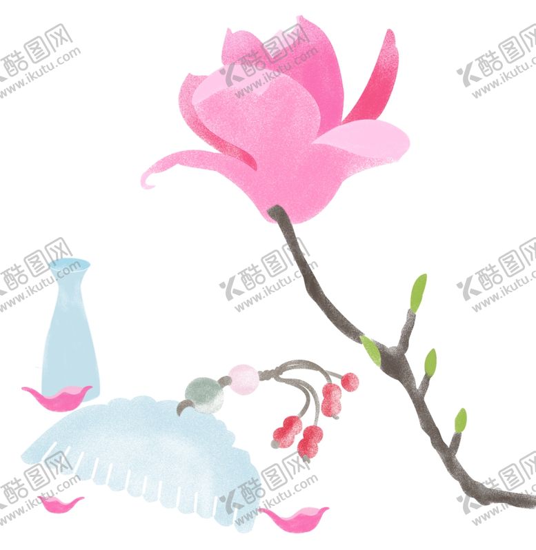 编号：61913405102045279214【酷图网】源文件下载-玉兰插画