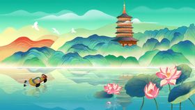 中国风海报潮装饰画潮挂画潮背景