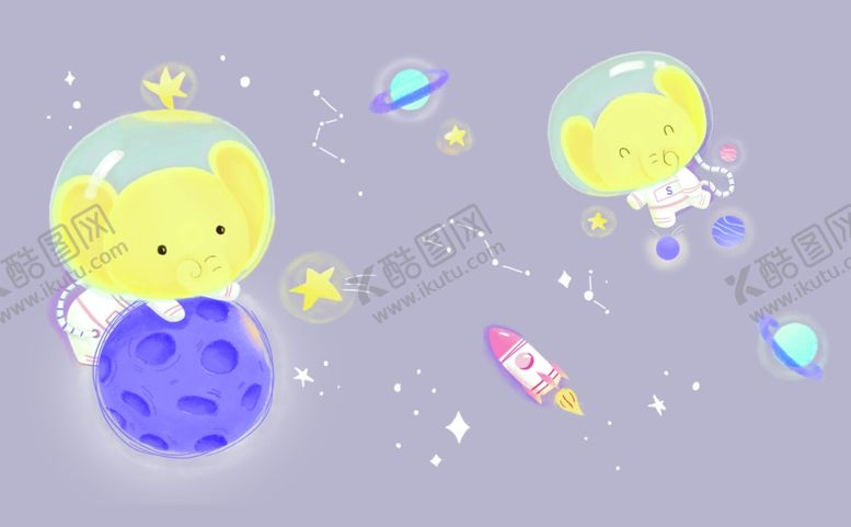 编号：34216809202020294527【酷图网】源文件下载-大象在太空
