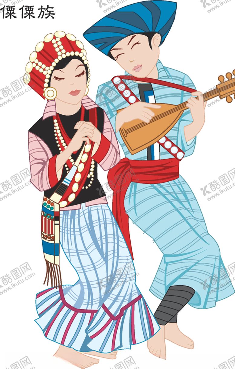 编号：94700209250316522299【酷图网】源文件下载-56个少数民族人物插画