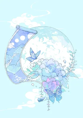 数码印花水彩定位蝴蝶