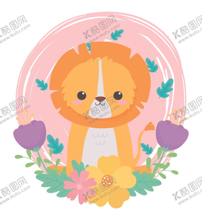 编号：54483106180423262425【酷图网】源文件下载-手绘淡彩动物