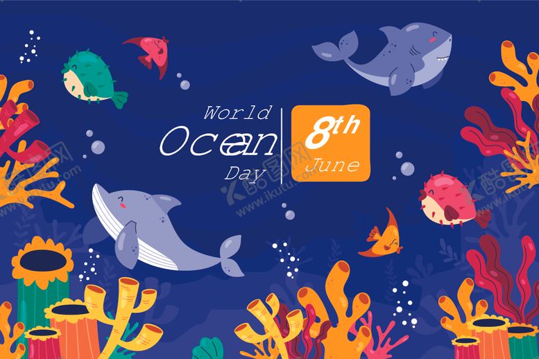 编号：80397211021122102679【酷图网】源文件下载-世界海洋日海底欢乐场景