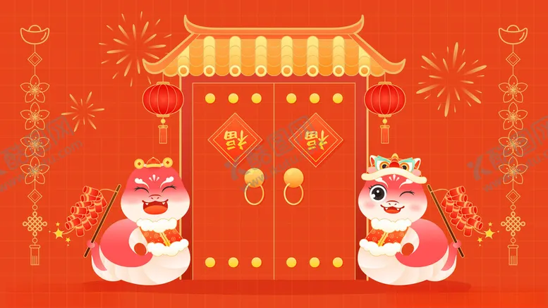 编号：71278402120512469804【酷图网】源文件下载-蛇年快乐