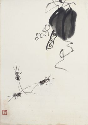 齐白石国画山水山头墙装饰