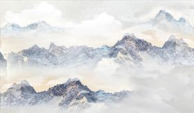 水墨山水背景墙