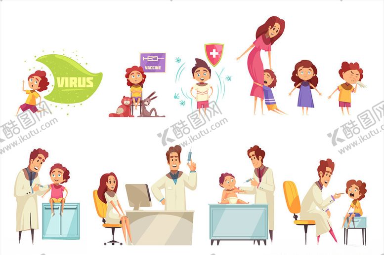 编号：13620710212228543629【酷图网】源文件下载-体检插画