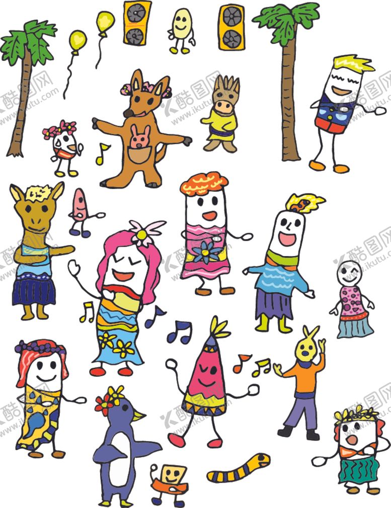 编号：22567309241733394737【酷图网】源文件下载-卡通动物