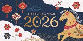 2026年马年主题装饰图案