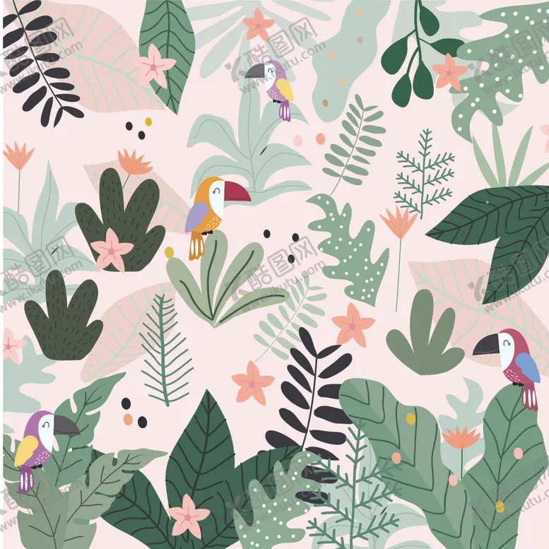 编号：14250809121553021884【酷图网】源文件下载-无缝花朵花纹