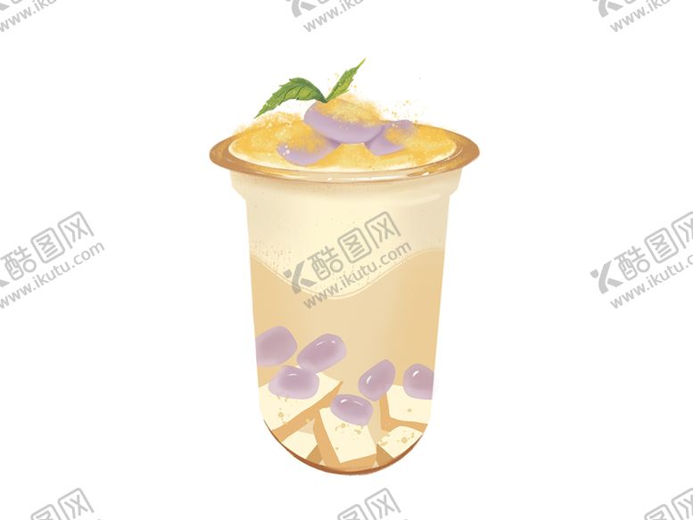 编号：47228612161051358780【酷图网】源文件下载-手绘芋圆奶茶