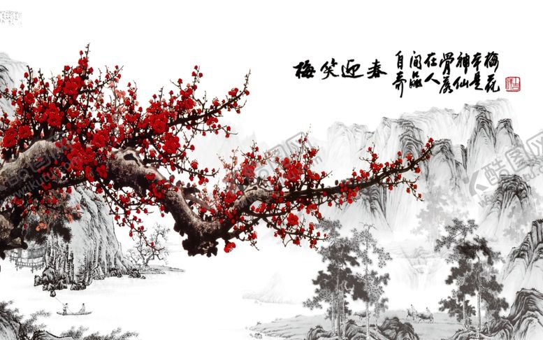 编号：52692707011231143926【酷图网】源文件下载-水墨背景墙