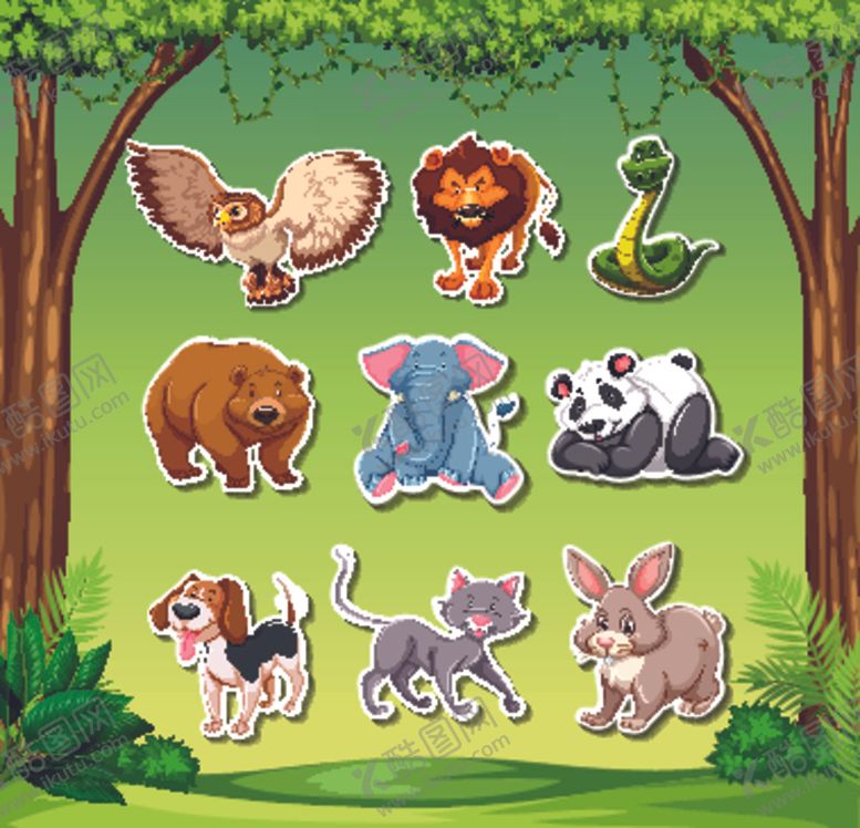 编号：35975009220011306403【酷图网】源文件下载-矢量动物素材