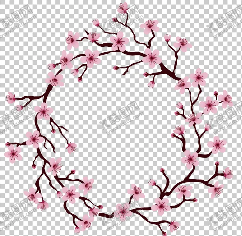 编号：36677704290117044502【酷图网】源文件下载-透明底梅花