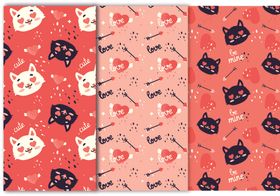 可爱猫咪图案布料展示