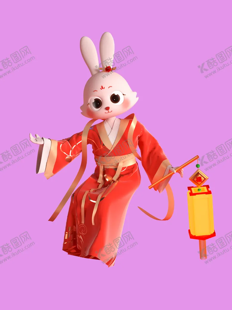 编号：24580910090708454258【酷图网】源文件下载-3D动画兔子