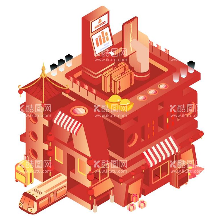 编号：56410312061643306499【酷图网】源文件下载-科技扁平插画卡通3D商务