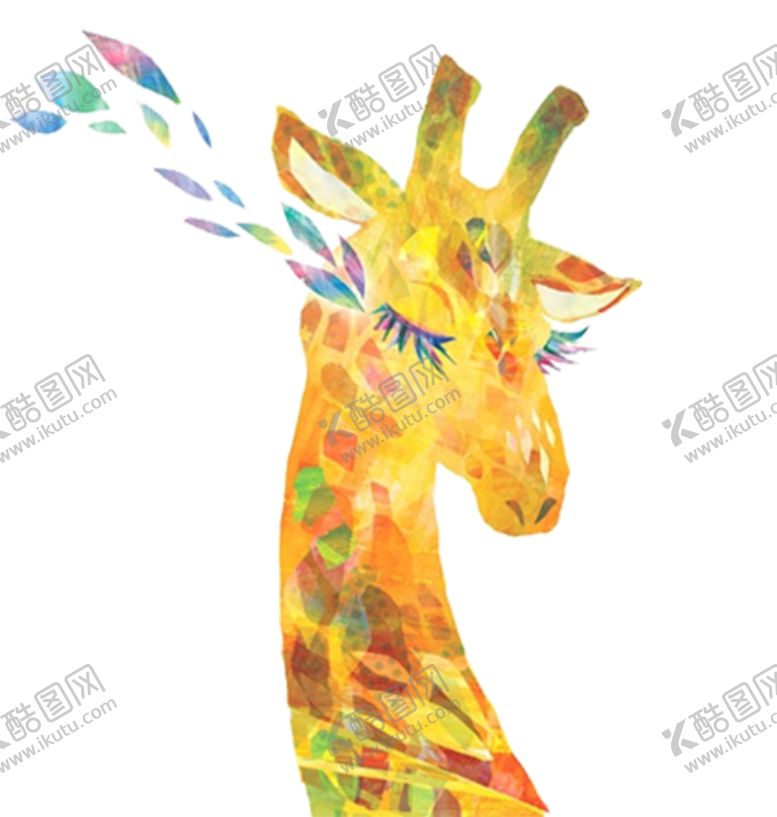 编号：55039807020956256403【酷图网】源文件下载-卡通长颈鹿