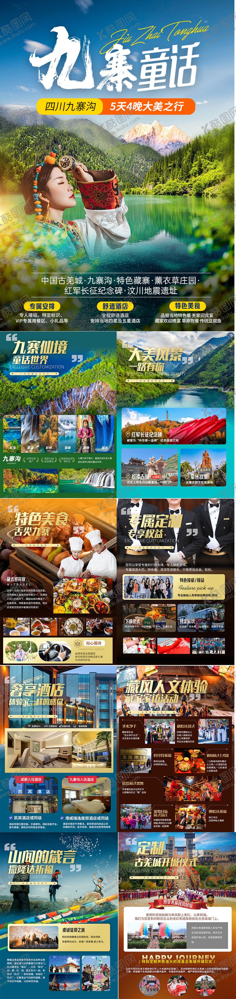 编号：35974202211554393772【酷图网】源文件下载-九寨沟四川行程图