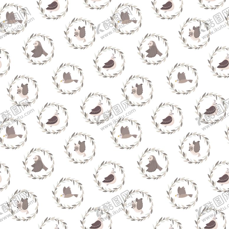 编号：10971309090323399733【酷图网】源文件下载-鸟雀无缝背景