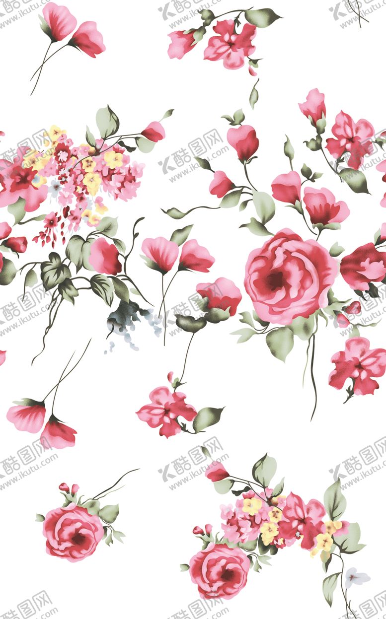 编号：26853410310255531586【酷图网】源文件下载-手绘抽象玫瑰月季