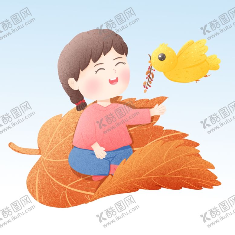编号：15578912250650349755【酷图网】源文件下载-女孩和小鸟