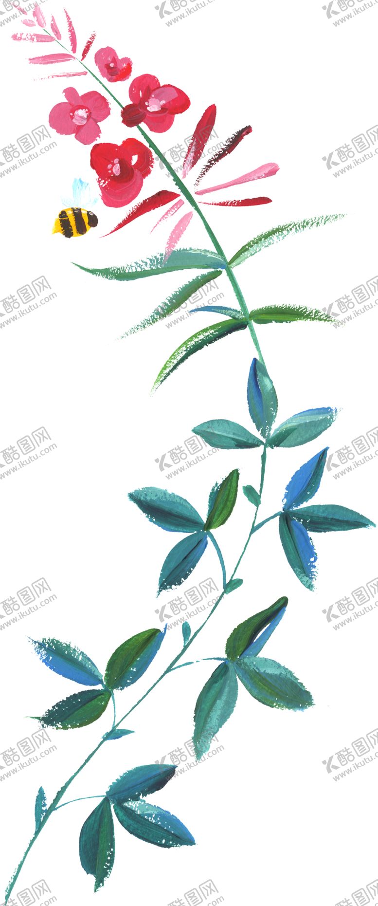 编号：74473010071655288056【酷图网】源文件下载-水彩手绘花卉花朵植物