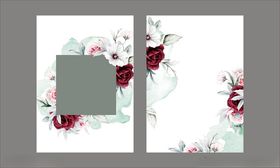 花卉装饰贺卡邀请函请柬背景
