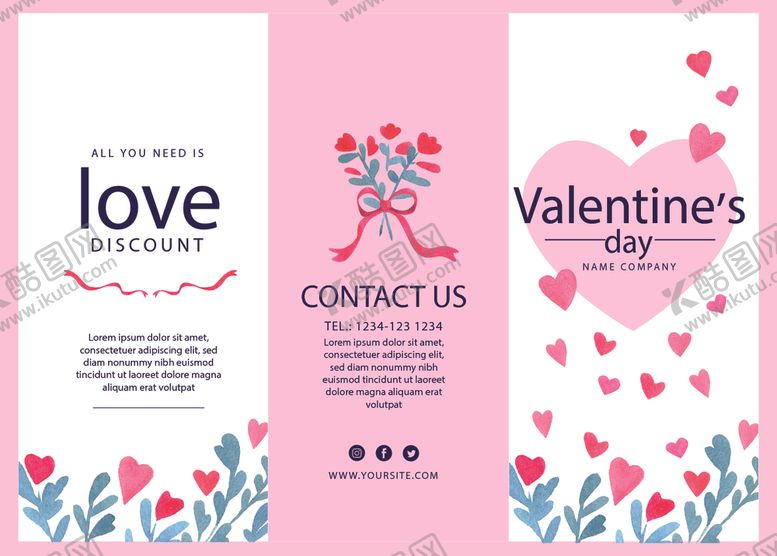 编号：96229810120348413273【酷图网】源文件下载-情人节主题横幅设计