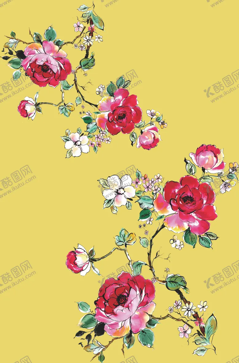 编号：92284806262129284397【酷图网】源文件下载-水彩花