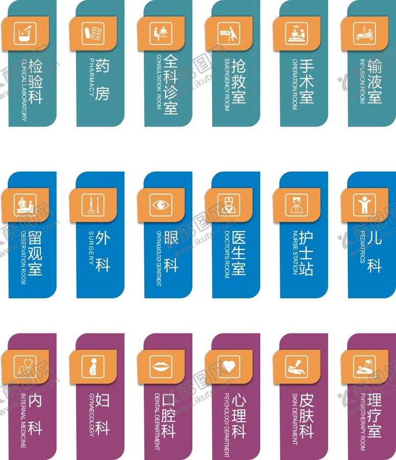 编号：10957601292136072558【酷图网】源文件下载-医院科室牌