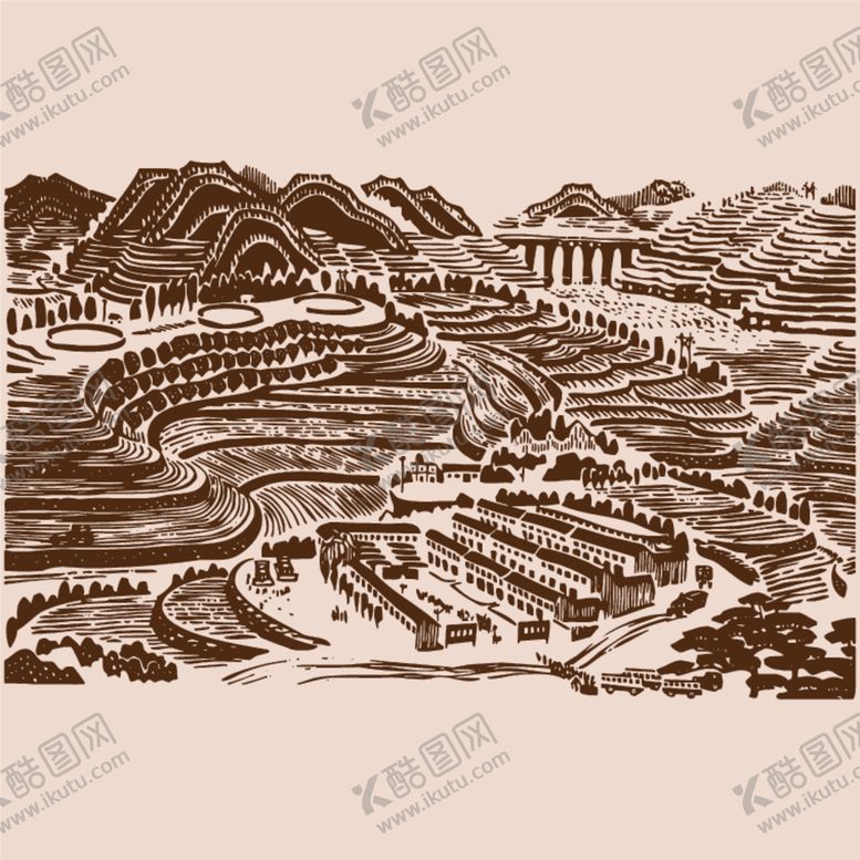 编号：73527212102148347363【酷图网】源文件下载-农庄版画