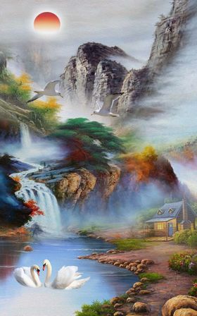 国画山水风景画