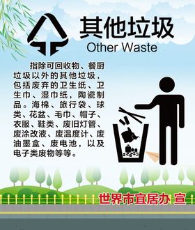 垃圾分类回收社区环保展板城市