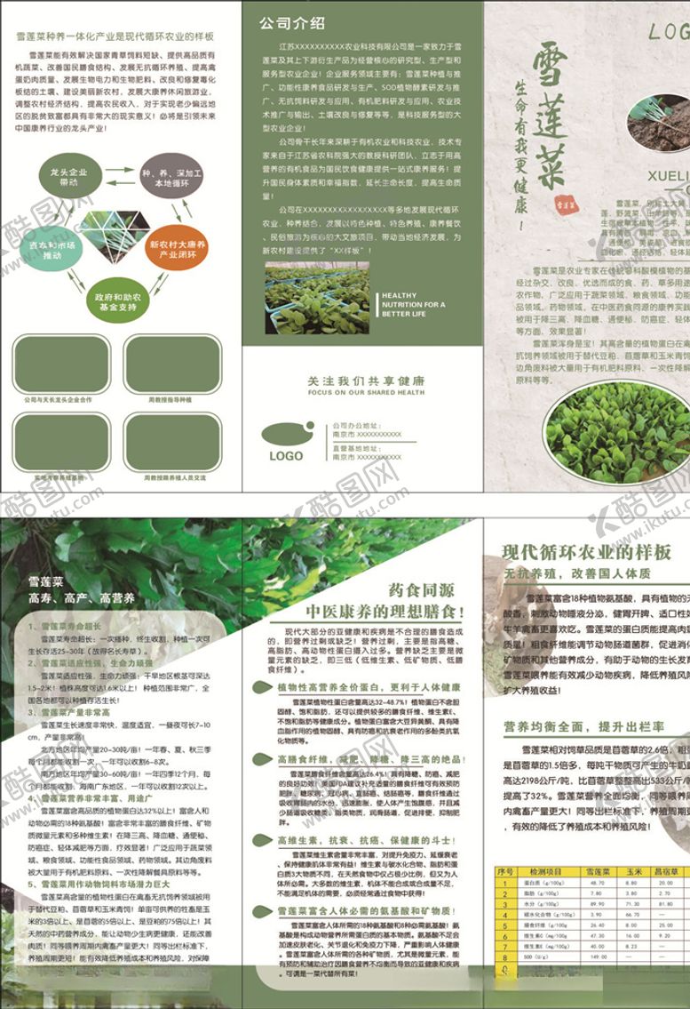 编号：21327306161304318806【酷图网】源文件下载-绿色三折页
