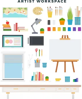 艺术家的创意工作空间