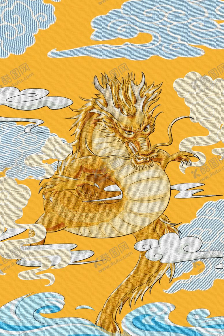 编号：55811209210251339236【酷图网】源文件下载-中国风背景刺绣龙