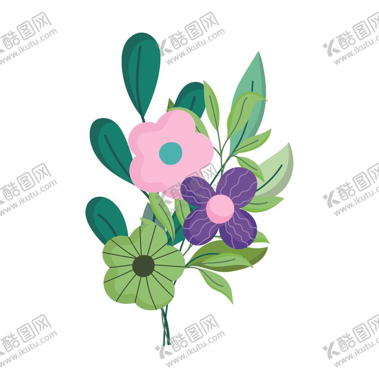 编号：42693404261629188594【酷图网】源文件下载-手绘花草矢量