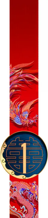 中式传统纹饰红底图案