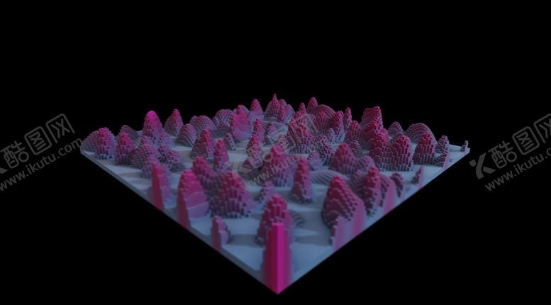 编号：95363107122053448688【酷图网】源文件下载-3d低多边形渐变立体地形元素