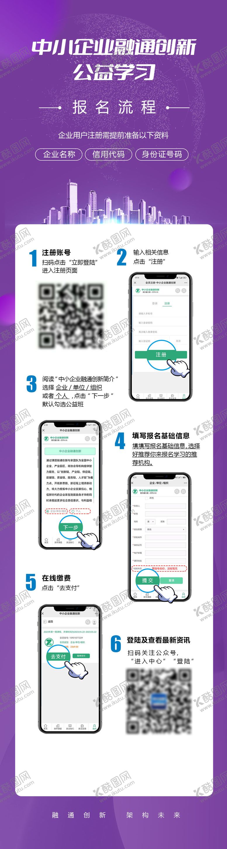 编号：64182711242355426190【酷图网】源文件下载-注册流程海报